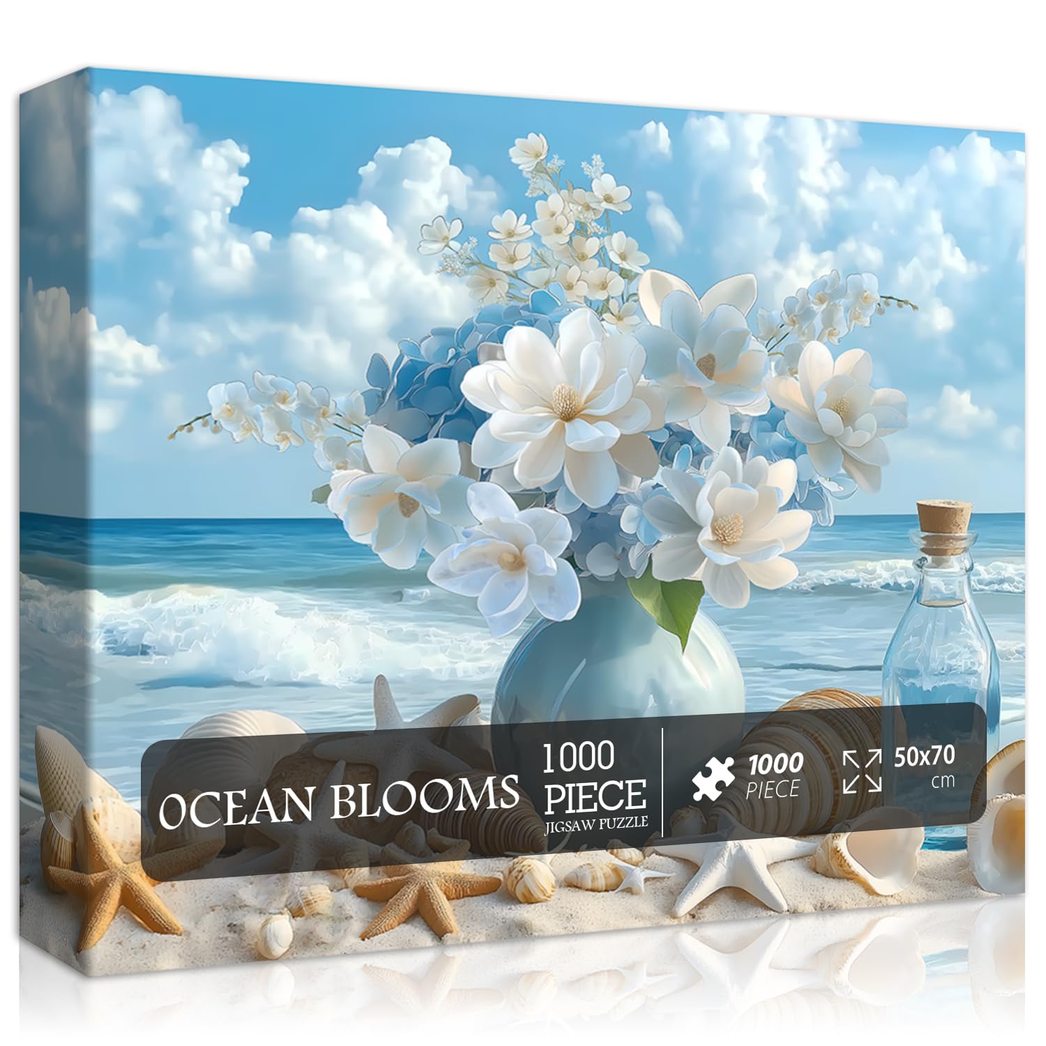 Amazon | PICKFORU ビーチパズル 大人用 1000ピース 夏の海の花